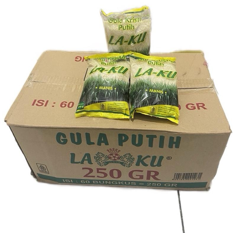 

Gula Pasir LaKu 250 Gram 1 Dus Isi 60 Pcs Nugi