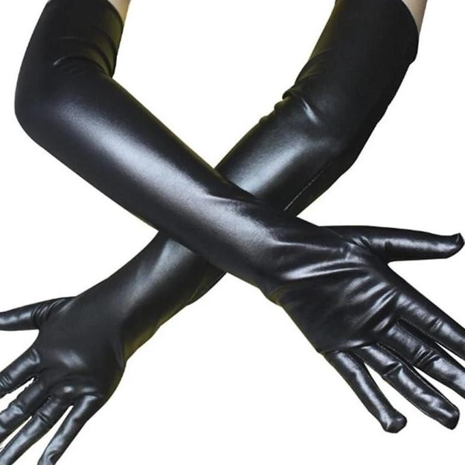 Sexy Lingerie Sarung Tangan Kulit Latex