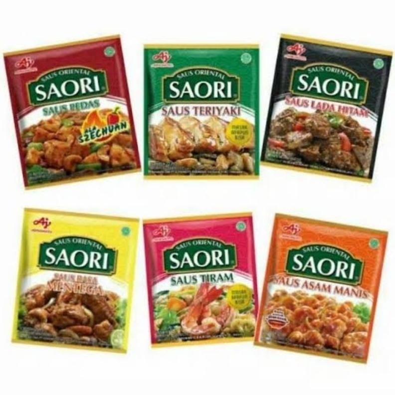 

SAORI Sachet @10pcs (Tiram / Teriyaki / Lada Hitam / Asam Manis / Mentega) Nugi