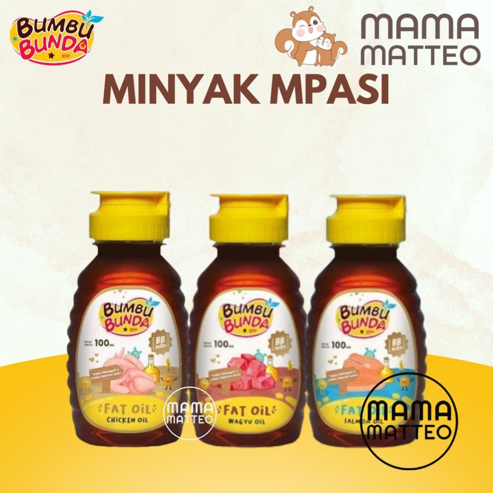 

BUMBU BUNDA BY ELIA Fat Oil 100ml / Minyak Lemak MPASI / Sapi Beef Salmon Ayam Chicken / BANDUNG Nugi
