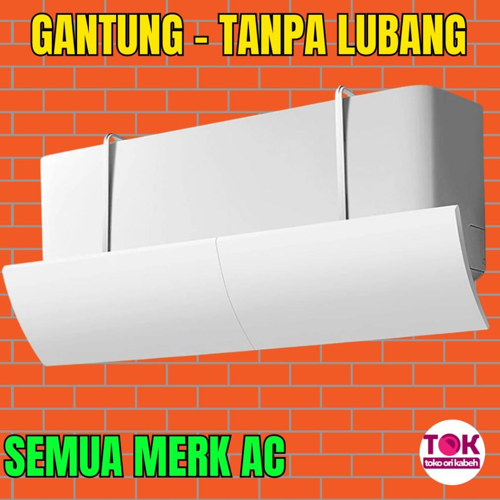 Cover AC Indoor Penghalang AC Kamar Penutup AC Anti Angin Talang AC Penahan Angin 1/2 PK 1 PK 2PK Nu