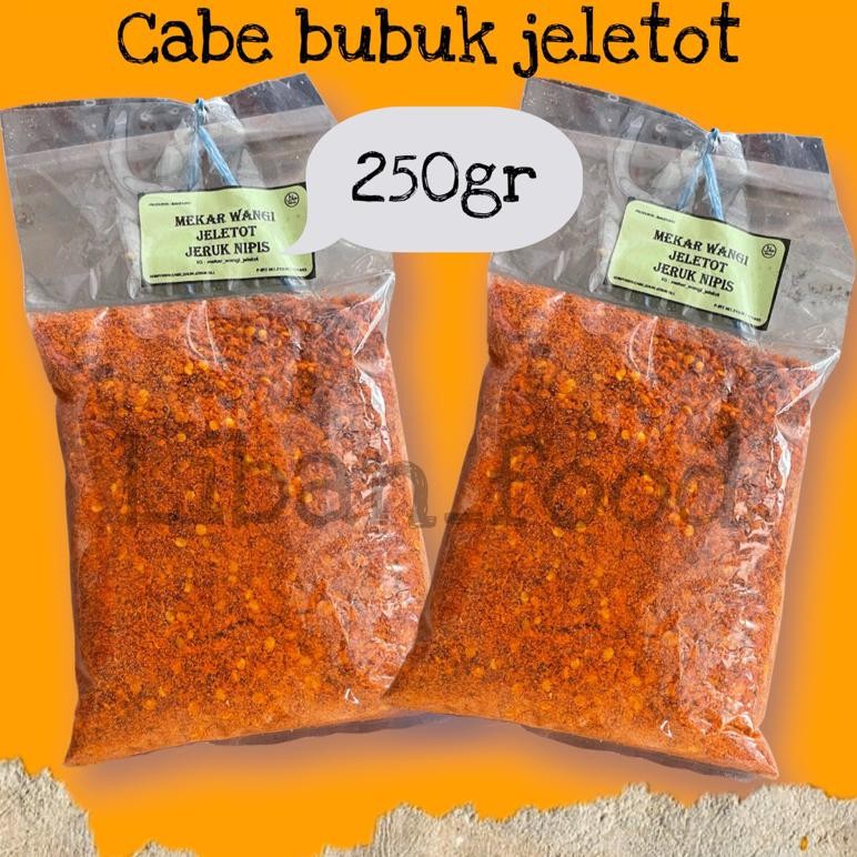 

Cabe Bubuk Jeletot 250 Gram/Cabe Wangi Daun Jeruk/LIBAN FOOD Nugi