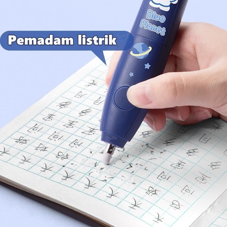 

An85 Set Alat Tulis Anak / 12 In 1 Perlengkapan Alat Tulis Otomatis,Automatic Electric Stationery Set,Kit Alat Tulis Elektrik Kemasan Mewah, Rautan Penghapus Vacuum An85