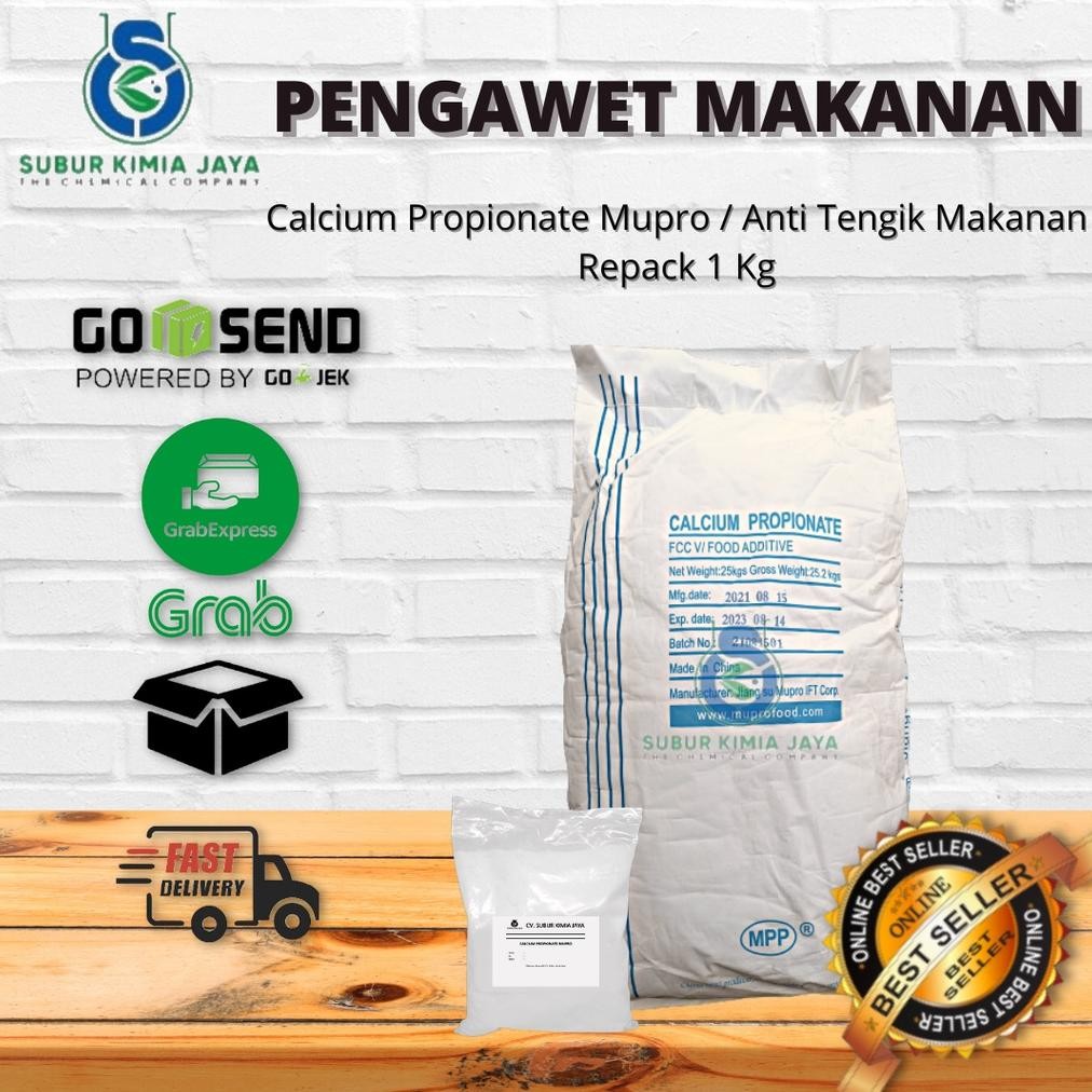 

Calcium Propionate Powder Mupro Ex. RRC Food Grade Anti Tengik 1 KG Nugi