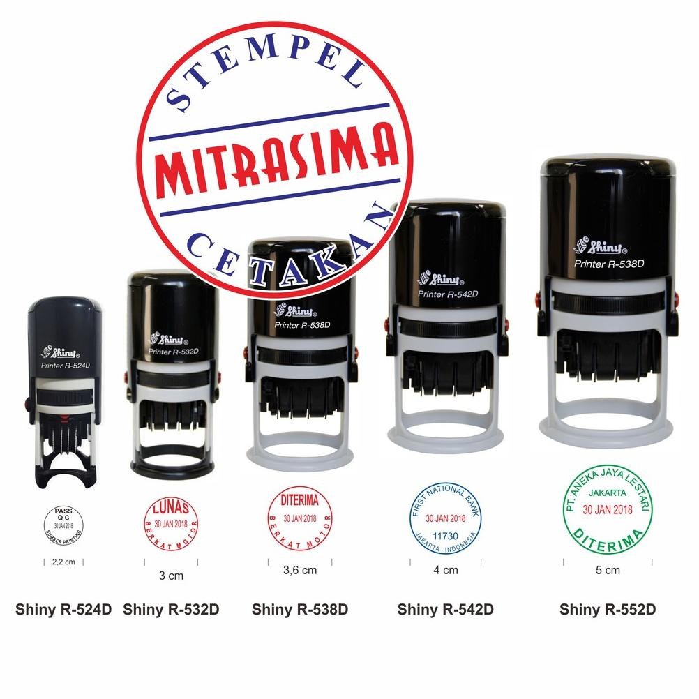

Stempel Shiny custom bentuk bulat dengan Tanggal ditengah RB3