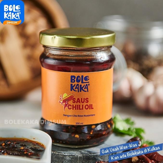 

Bolekaka Saus Chili Oil 200 Gram / Chili Oil Halal Pabrik Dimsum Nugi