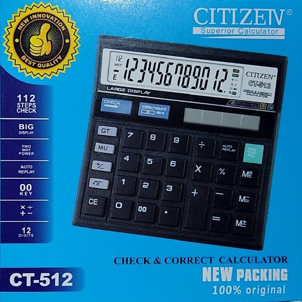 

Kalkulator CITIZEIV CT-512 Desktop Check & Correct Calculator mirip Citizen RB2