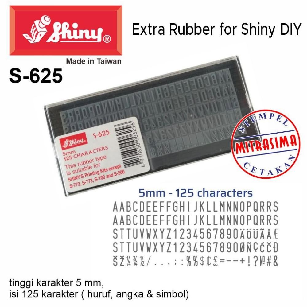

Karet huruf dan angka tambahan untuk Stempel merk Shiny DIY tipe S 623 S 624 S 625 S 648 RB3