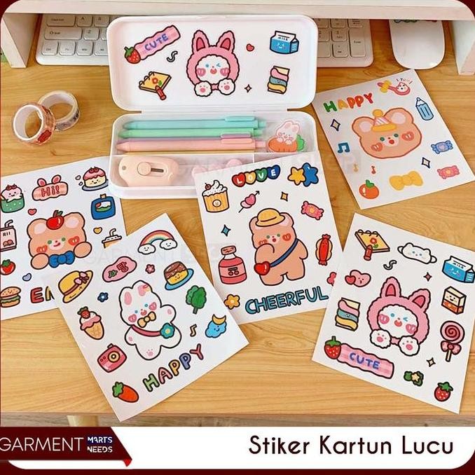

Ready - Sticker Aesthetic Kelinci Beruang Lucu Imut Stiker Dekorasi Journal Diary Scrapbook