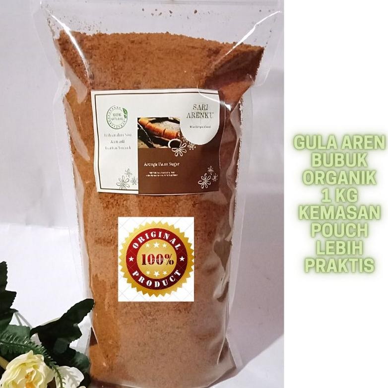 

Gula Aren Semut Bubuk Organic Asli Tanpa Campuran Kemasan Pouch 1kg Nugi