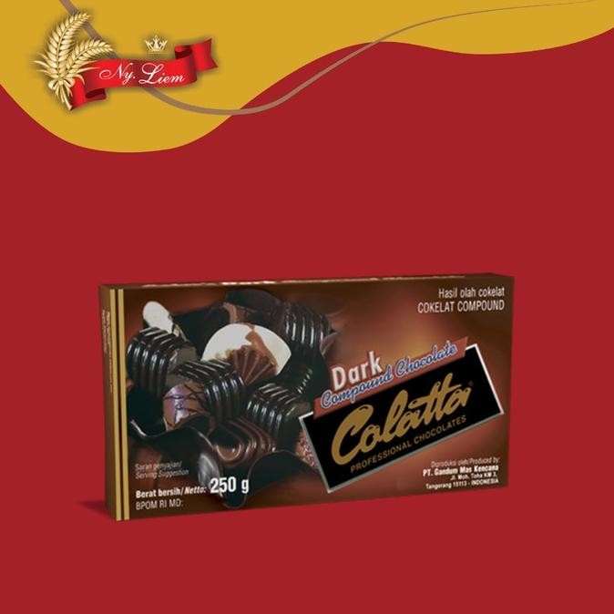 

ColatTA Dark Chocolate Compound / Cokelat Compound Hitam 250 gram Nugi