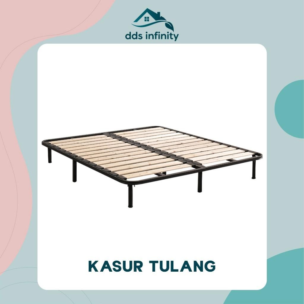 Tempat Tidur Dipan Lipat Ranjang Besi Dan Kayu Portable