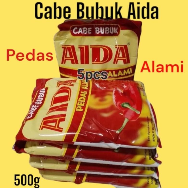

PAKET HEMAT ( 5 Pcs ) Cabe Bubuk AIDA ( CABE GILING) 500g Nugi
