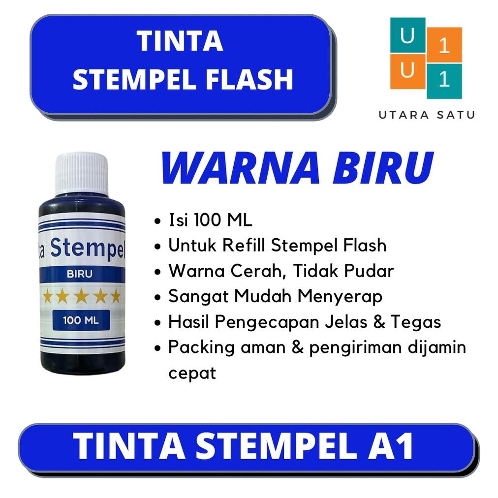 

Tinta Stempel Flash Warna Biru 100 ML RB3
