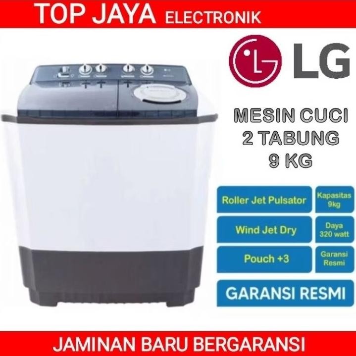 MESIN CUCI LG 9KG.LG MESIN CUCI 9KG TWIN TUB BARU BERGARANSI RESMI Nugi