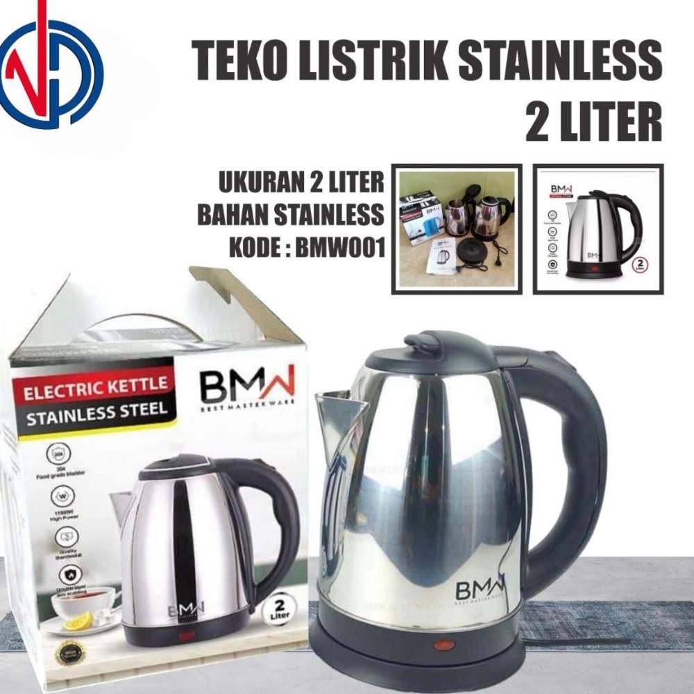 TEKO LISTRIK  2.3L LITER TEKO LISTRIK 2L LITER TERMOS LISTRIK STAINLESS PEMANAS AIR LISTRIK FREE PAC