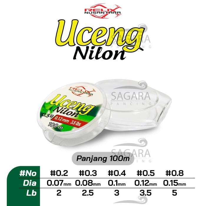 Senar Uceng Nilon Senar Micro Fishing Relix Nusantara Senar Pancing