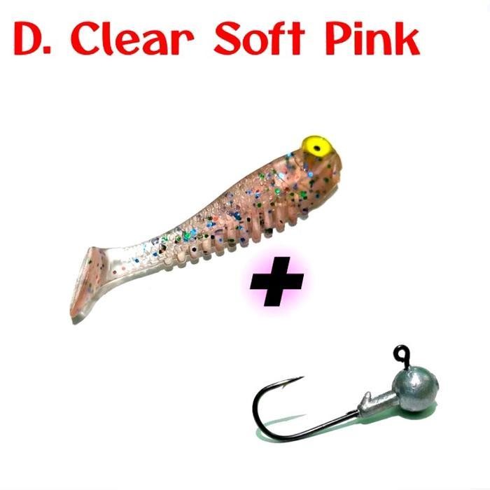 Softlure Mirip Ikan Termasuk Jig Head 3,5Gr Umpan Baby Gt | Kerapu | Casting Ultralight