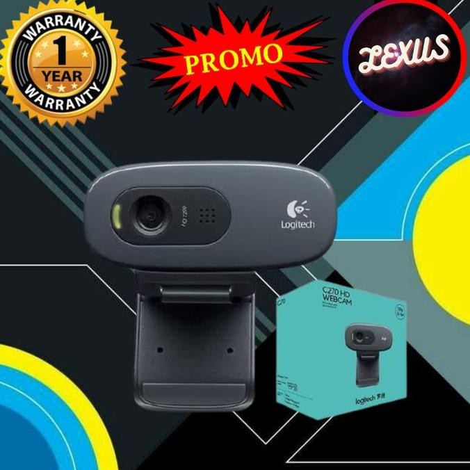 Tersedia Webcam Logitech C270 HD - Kamera Web untuk Zoom Meeting PC Komputer