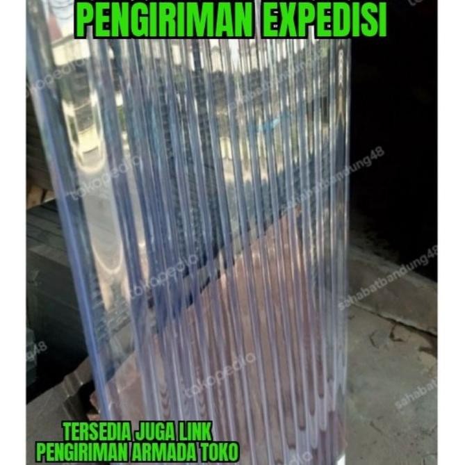EXPEDISI fiber/atap pvc gelombang transparan tebal 0,8mm Nugi