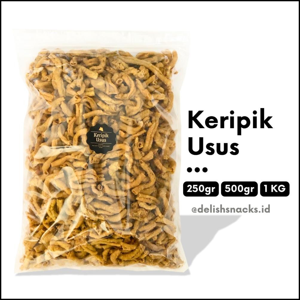 

READY STOCK [DELISH SNACKS] Keripik Usus Ori (Grosir) 250gr 500gr 1 KG / Snack Cemilan Camilan Kripik Grosiran
