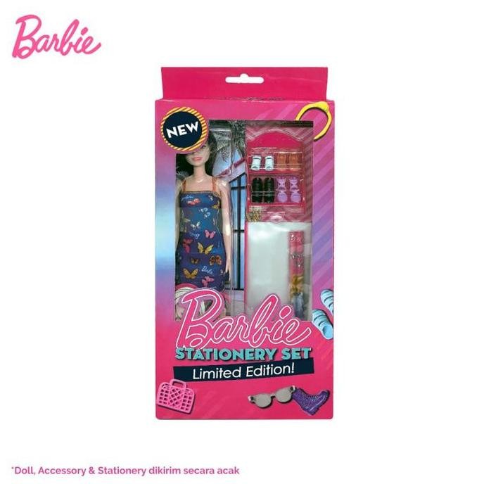 Siap Kirim Barbie Doll & Stationary Set