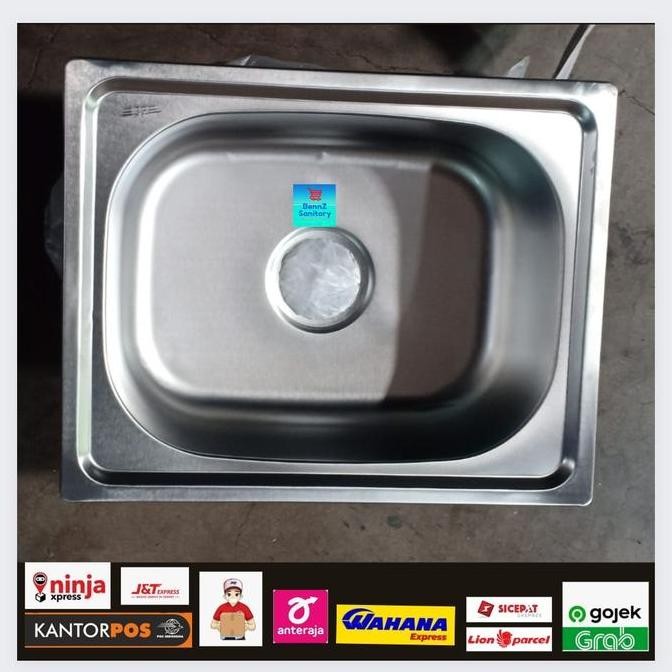 sink tempat cuci piring stainles 1 lubang / bak cuci piring stainles