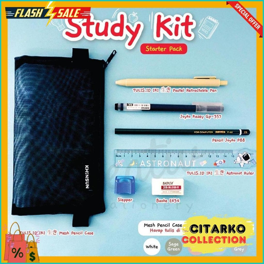 

Creativ Study Essentials Kit Paket Sekolah Hemat Murah Lengkap Set Atk Diskon Setengah Harga