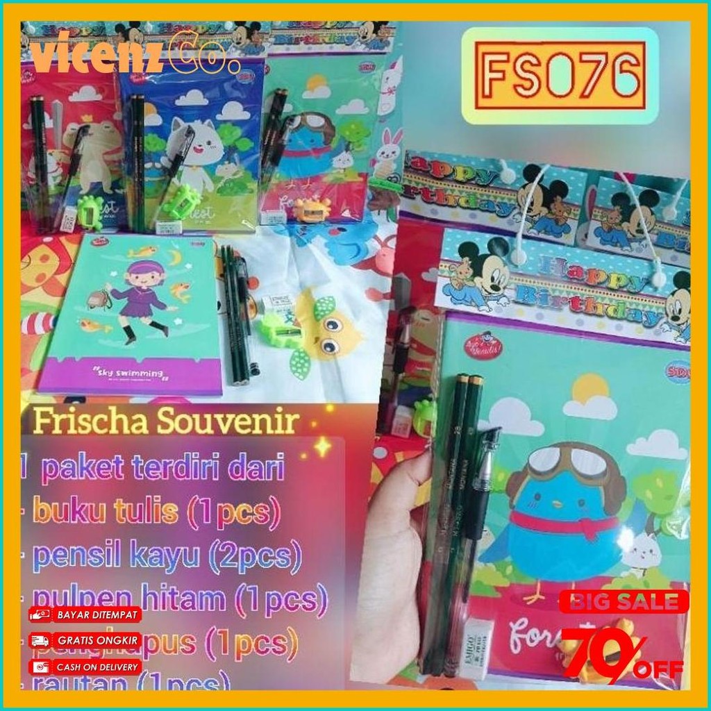 

Paket Hemat Fs076 (Isi 1 Paket) Bingkisan Ulang Tahun / Hadiah Lomba / Alat Tulis / Paket Alat Tulis Terlengkap Dan Termurah