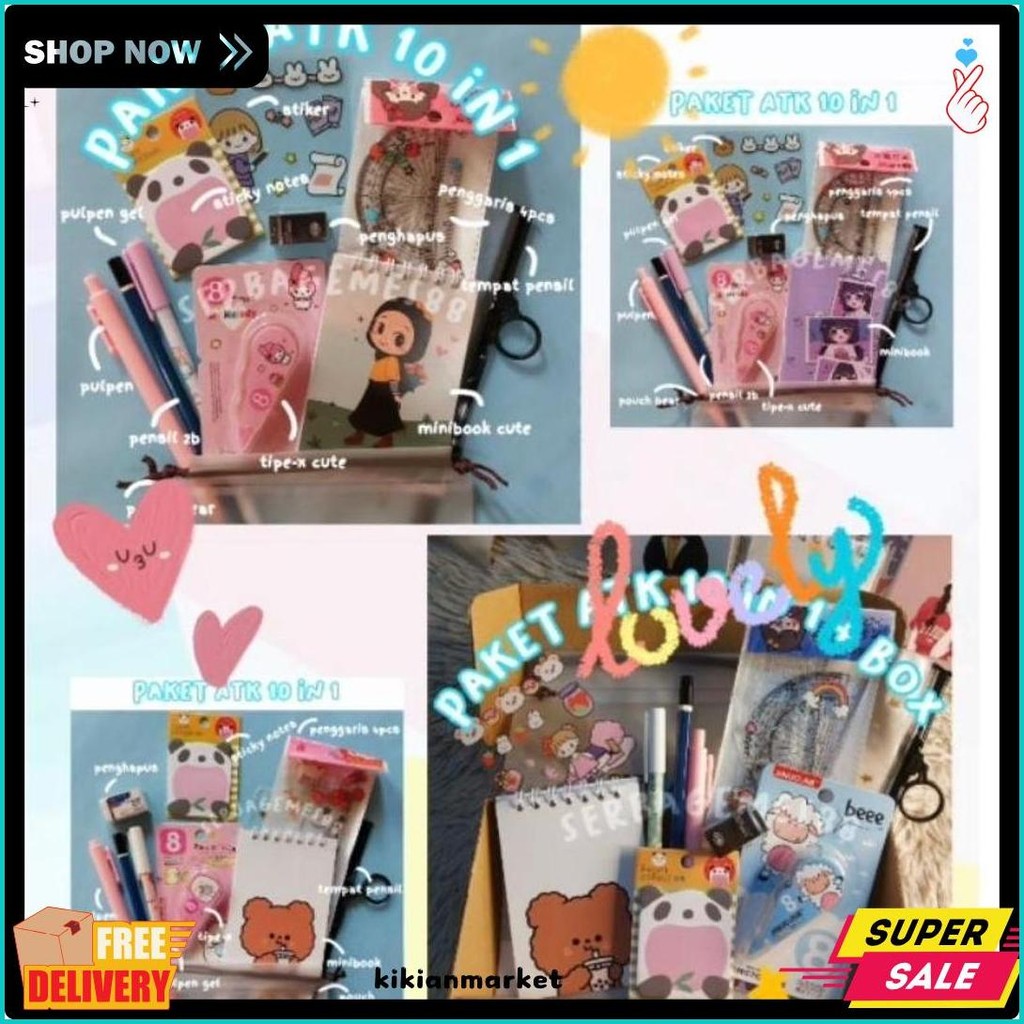 

Serbagemes88 - Set Alat Tulis 10 In 1 Lengkap / Stationery Untuk Hadiah / Hampers Kado Gift / Paket Alat Tulis / Alat Tulis Paket / Sekolah / Stationery Set Aesthetic Terlengkap Dan Termurah