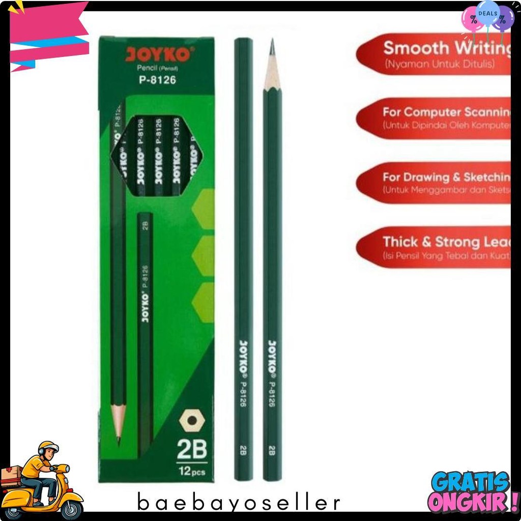 

Pensil Joyko 2B P-8126 Isi Tebal 12 Pcs Terlaris! Produk Ini Banyak Dicari