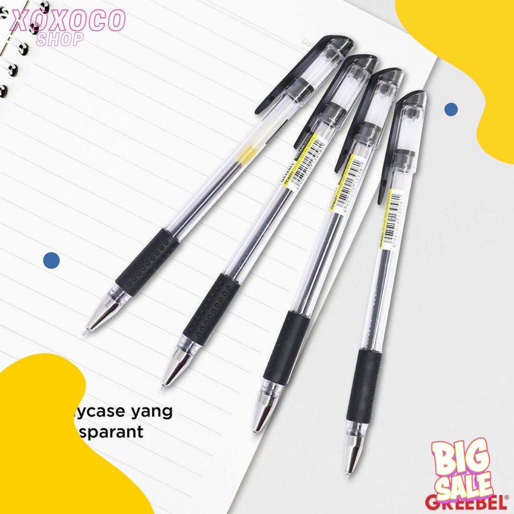 

Greebel Pulpen Gel / Gel Pen Gp- 510 Primary 0.5 Hitam (6Pcs/Set) Ballpen Gel Ballpoint Bolpen Bolpoin Pena Gel Diskon