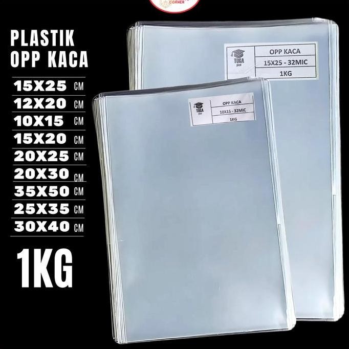 1KG PALING BANYAK Plastik OPP Kaca Bening Tanpa Lem OPP Souvenir Besar Kiloan