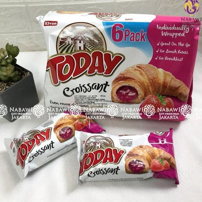 

ELVAN TODAY CROISSANT ROTI ISI STRAWBERRY 1PCS OLEH OLEH HAJI UMROH