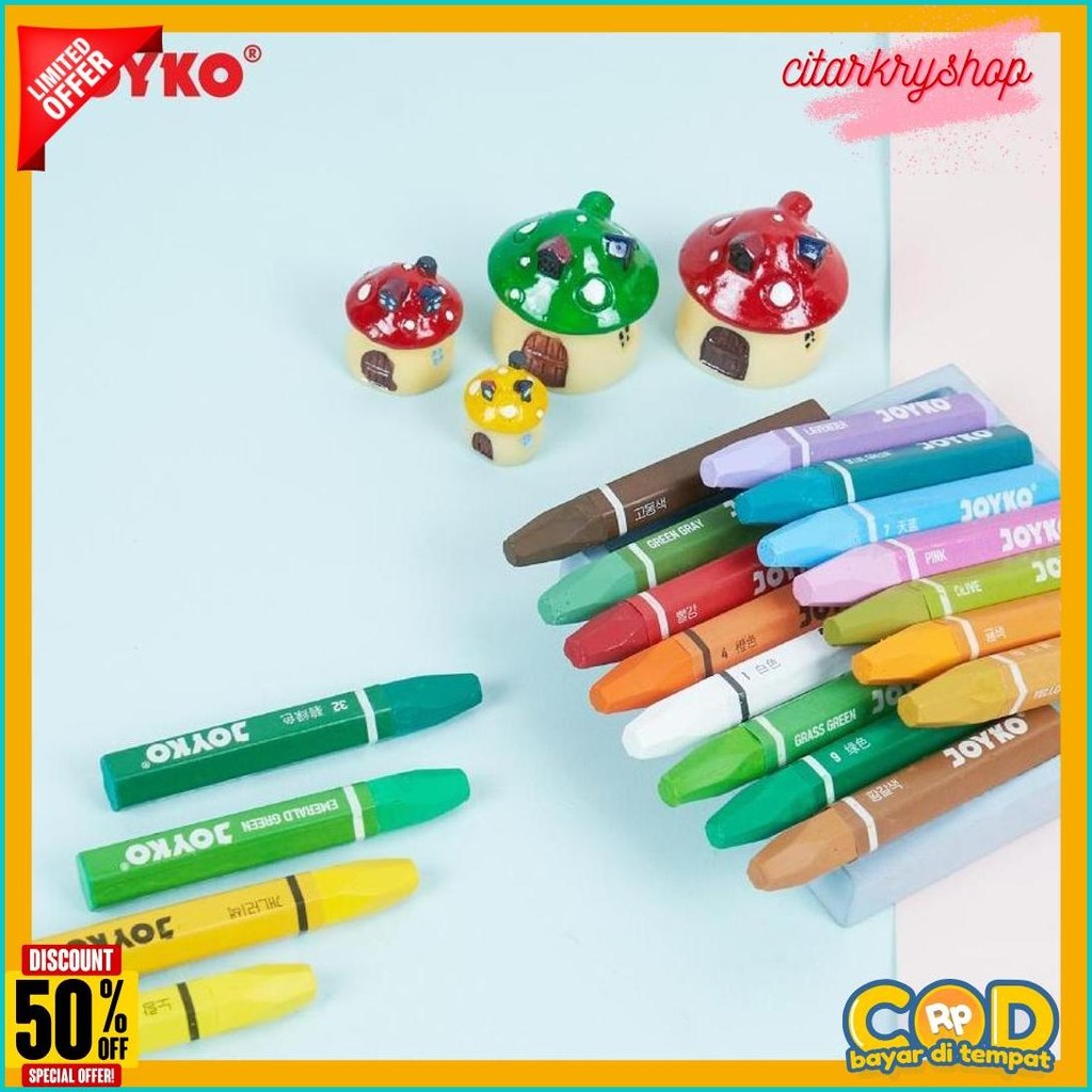 

Crayon / Krayon Joyko Titi Oil Pastel 12 Warna Flash Sale! Diskon Hingga 70%