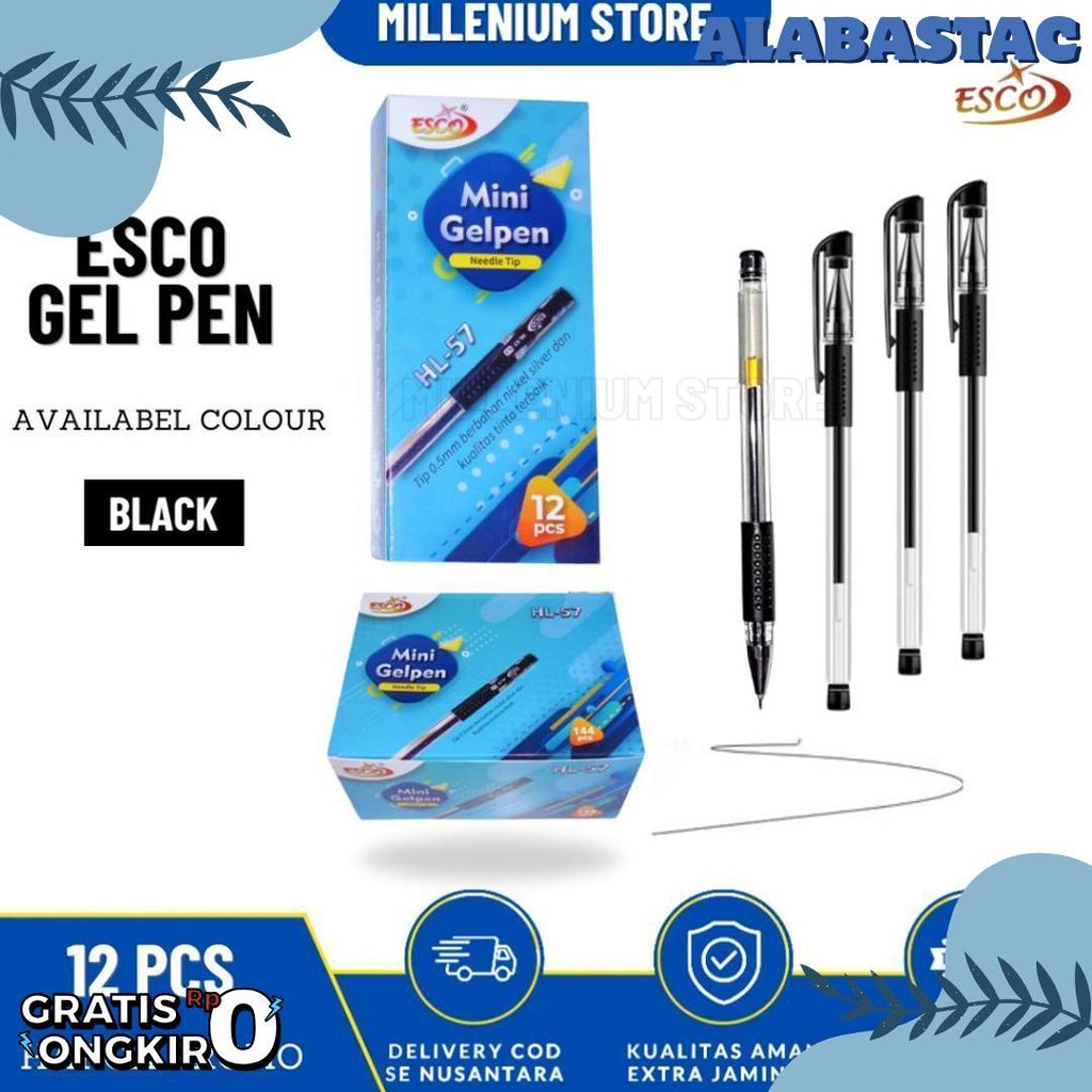 

Promo (12Pcs) Pulpen Gel Hitam Oni-X H802 / Gelpen Hitam 0.5Mm / Bayar Di Rumah / Duta Gemilang Terlaris! Produk Ini Banyak Dicari