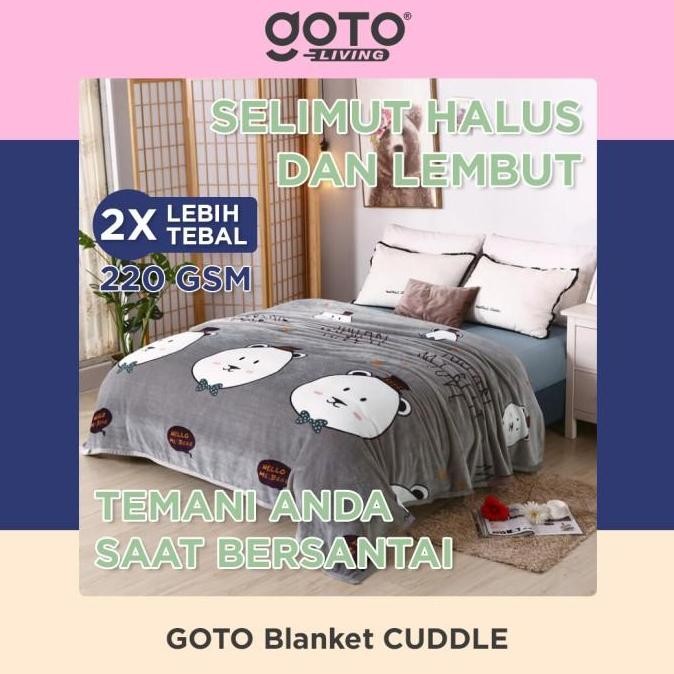 Goto Cuddle Blanket Selimut Dewasa Bulu Tebal Halus Lembut Karakter