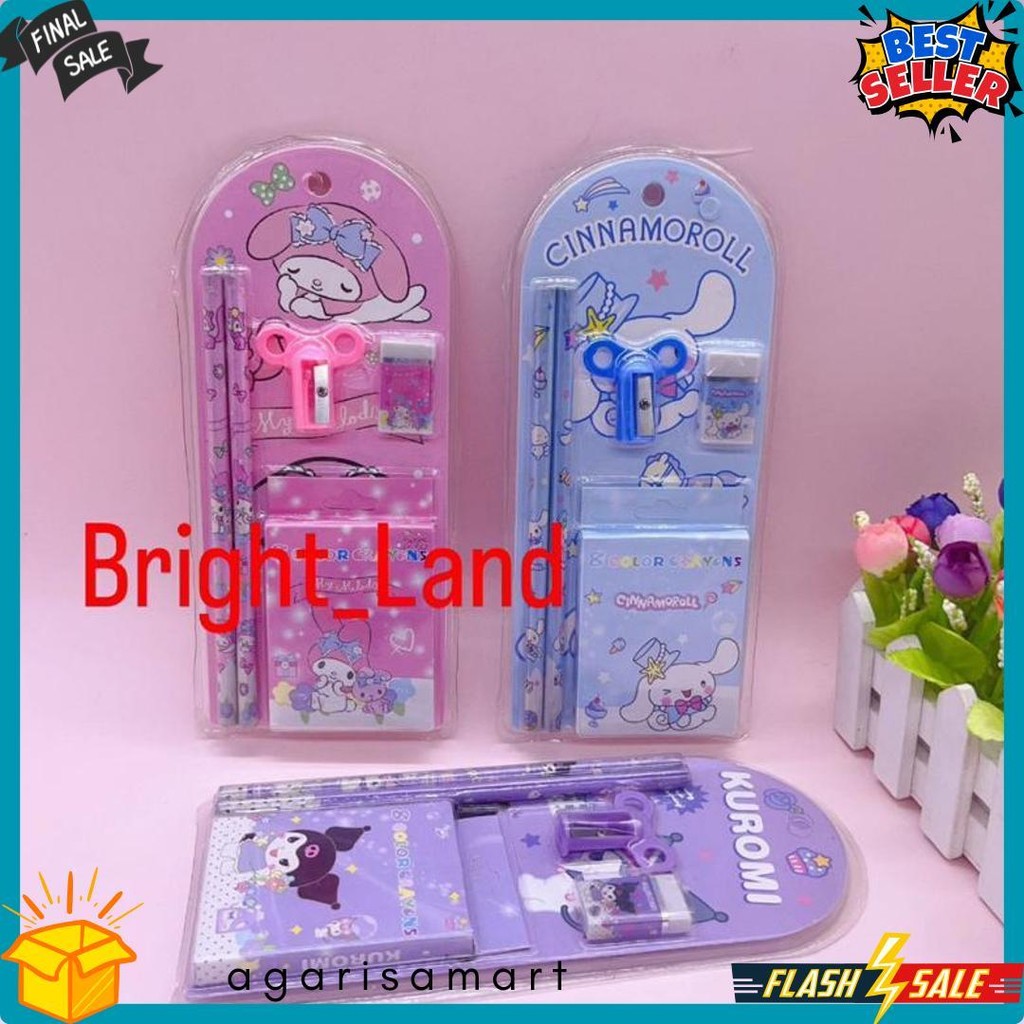 

(Hcs) Paket Alat Tulis Mika Set 5In1 Stationery Set Study Set Anak Karakter Set Alat Tulis Anak Tk Diskon