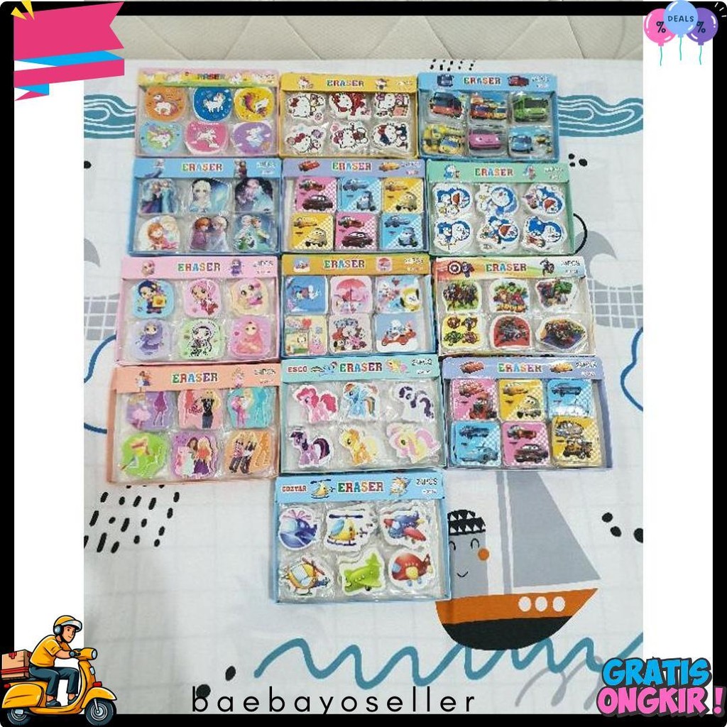 

(24Pc) Penghapus Murah/Hapusan Karakter/Stip Fancy/Ob Kecil(((Baca Keterangan!!!))) Flash Sale! Diskon Hingga 70%