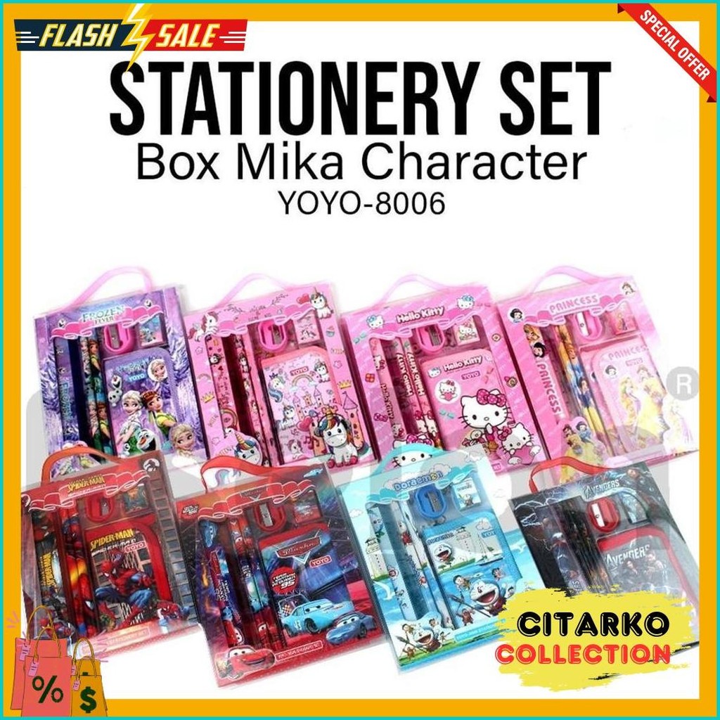 

Stationery Set 6In1+Dompet 8006 Box Mika / Paket Alat Tulis Set Terlaris! Produk Ini Banyak Dicari
