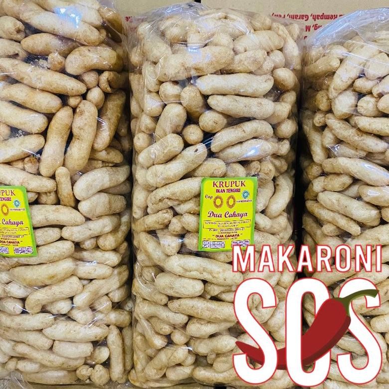 

Kerupuk ikan Tengiri 1 Bal 1kg terviral kemasan guling