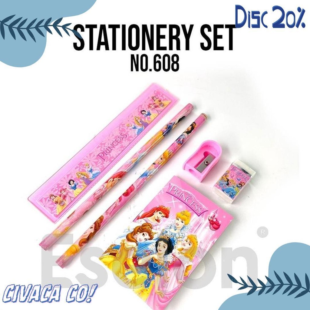 

[Es.Jkt] Paket Alat Tulis 6In1 Notes 608 / Alat Tulis Set Karakter / Stationery Set + Notes Terlaris! Produk Ini Banyak Dicari