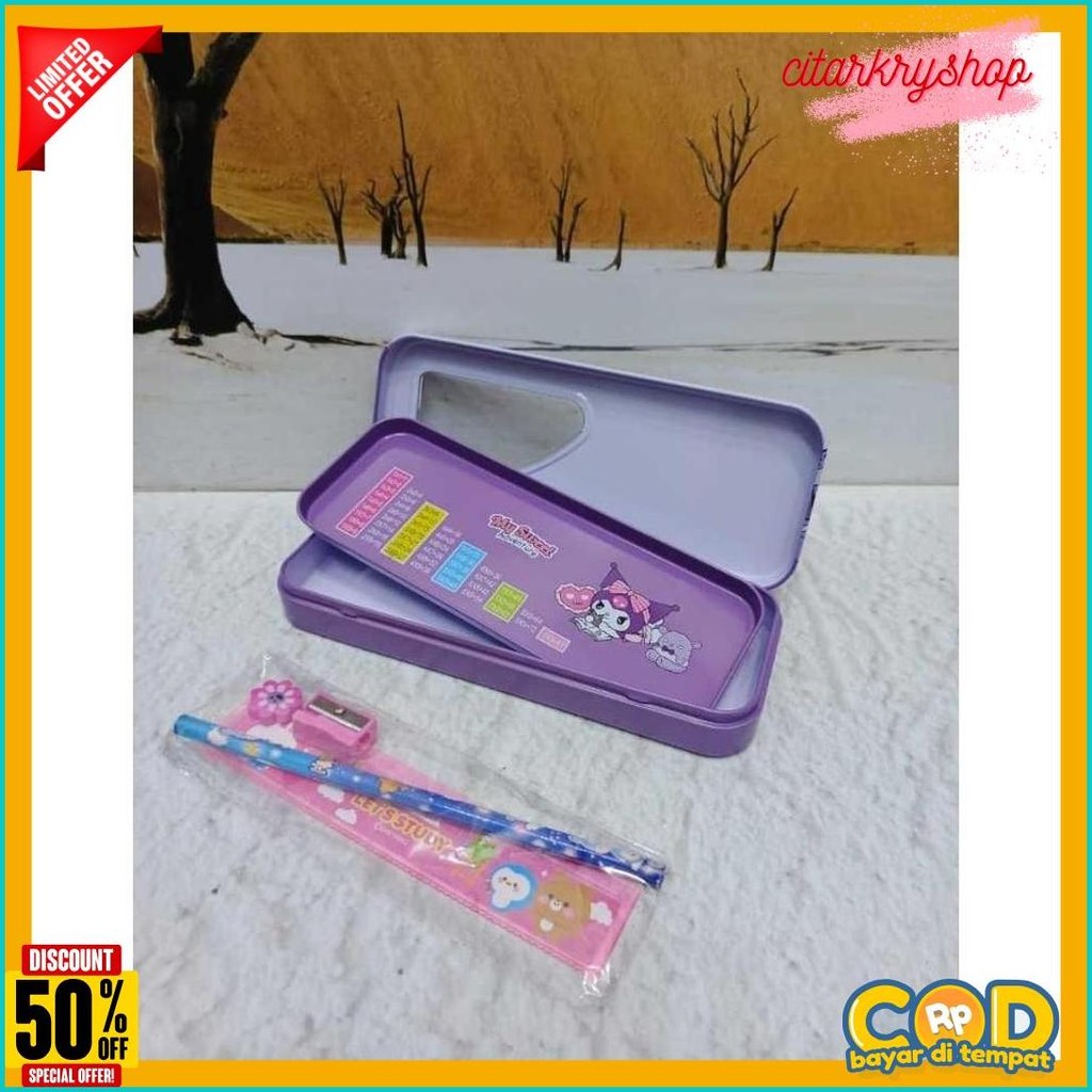 

Kotak Pensil Kaleng Ada Isi Ukuran Sedang/Pencil Case Flash Sale! Diskon Hingga 70%