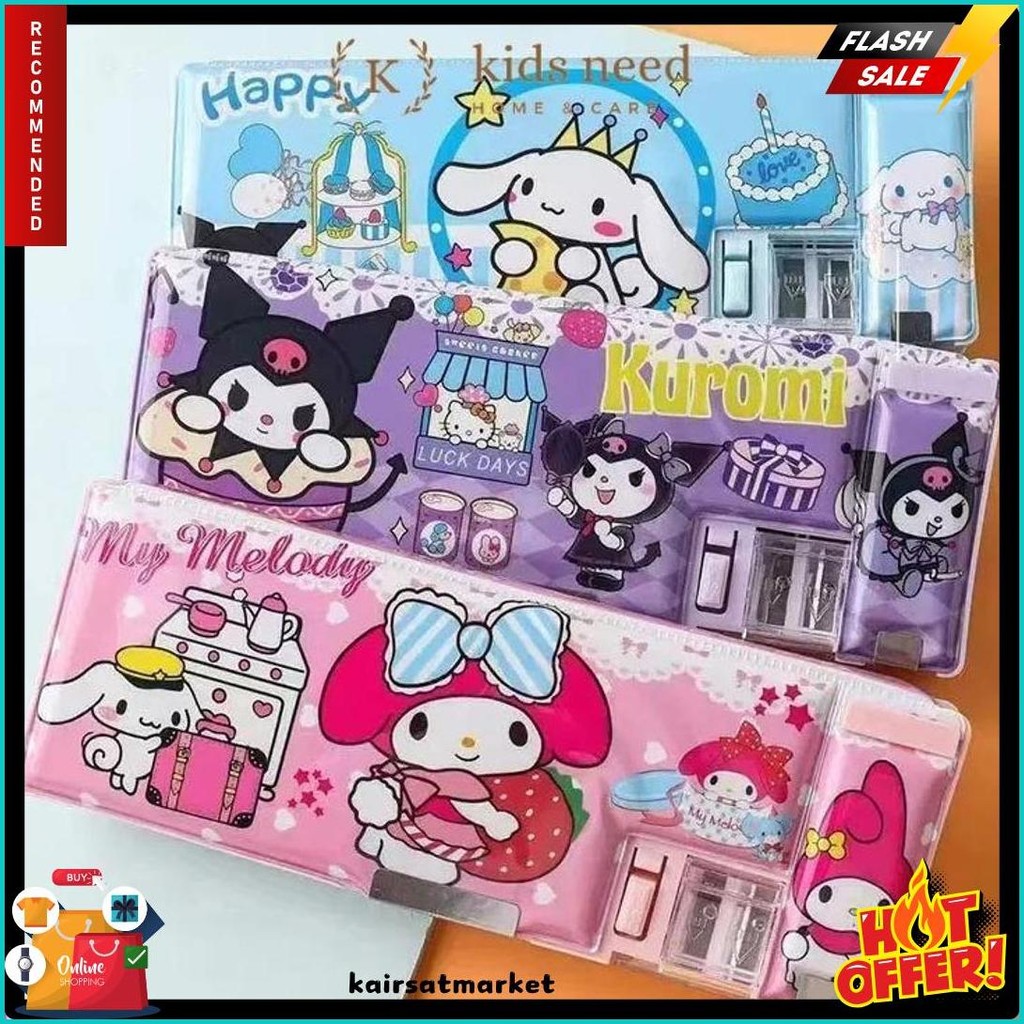 

Kotak Pensil 2 Sisi Magnet + Serutan / Tempat Pensil Panjang Karakter Lucu / Pencil Case Sanrio Melody Kuromi Flash Sale! Diskon Hingga 70%