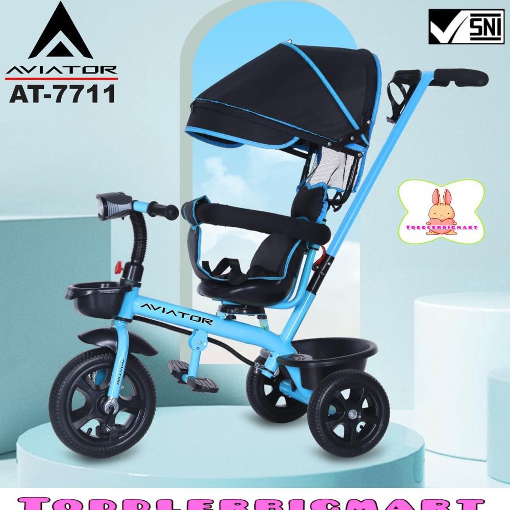 Terlaris Sepeda Anak Roda 3 Tiga Aviator At 7711 Tricycle Kursi Putar Hadap Depan Belakang Ada Musik