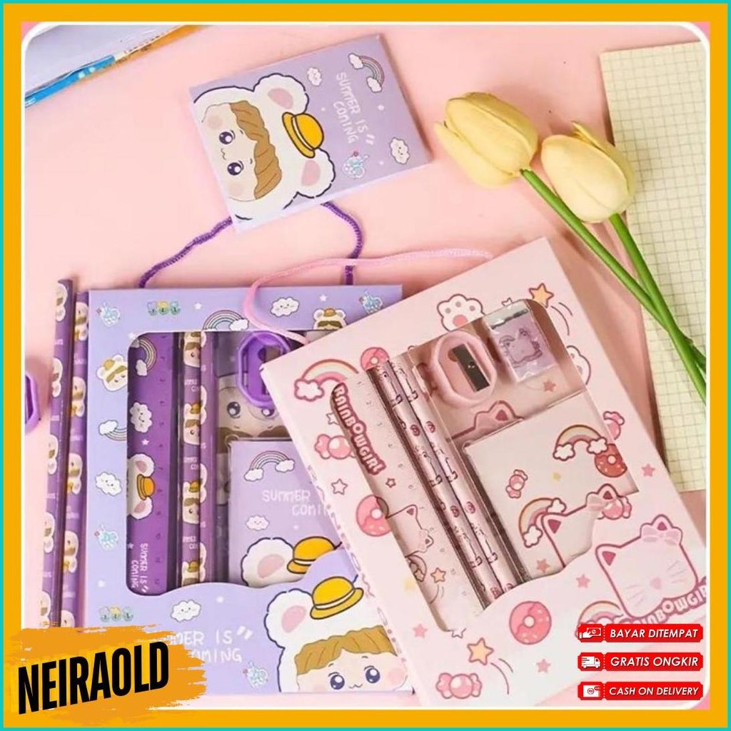 

Mk620 Set Stationary Paket Alat Tulis Anak Sekolah Cocok Untuk Souvenir Atau Kado Ultah Diskon