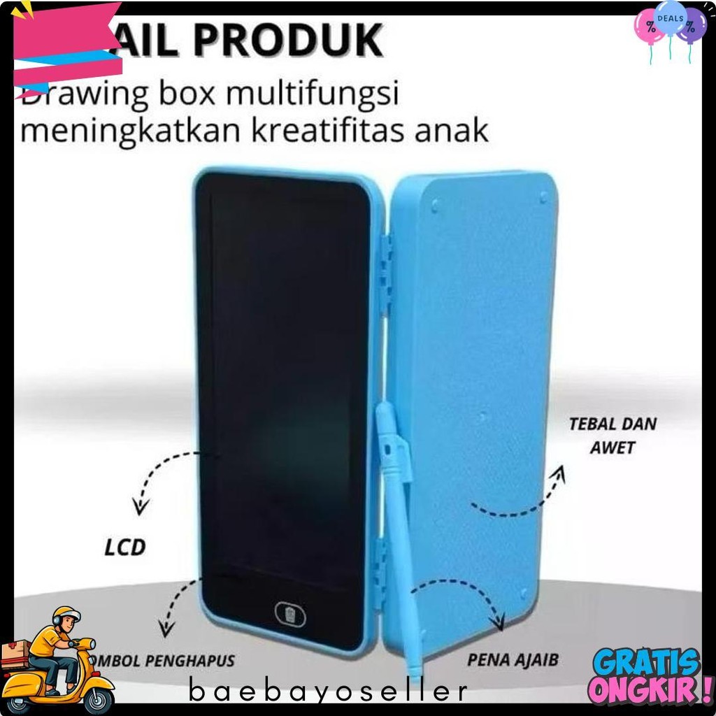 

[4D] Kotak Pensil Case Besar Lcd Writing Drawing Box Case Ukuran Besar Pencil Drawing Pad Edukasi 2In1 Terlengkap Dan Termurah