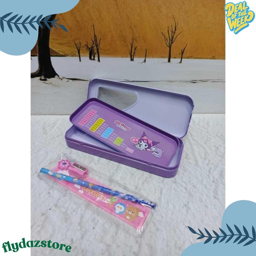 

Kotak Pensil Kaleng Ada Isi Ukuran Sedang/Pencil Case Terlengkap Dan Termurah