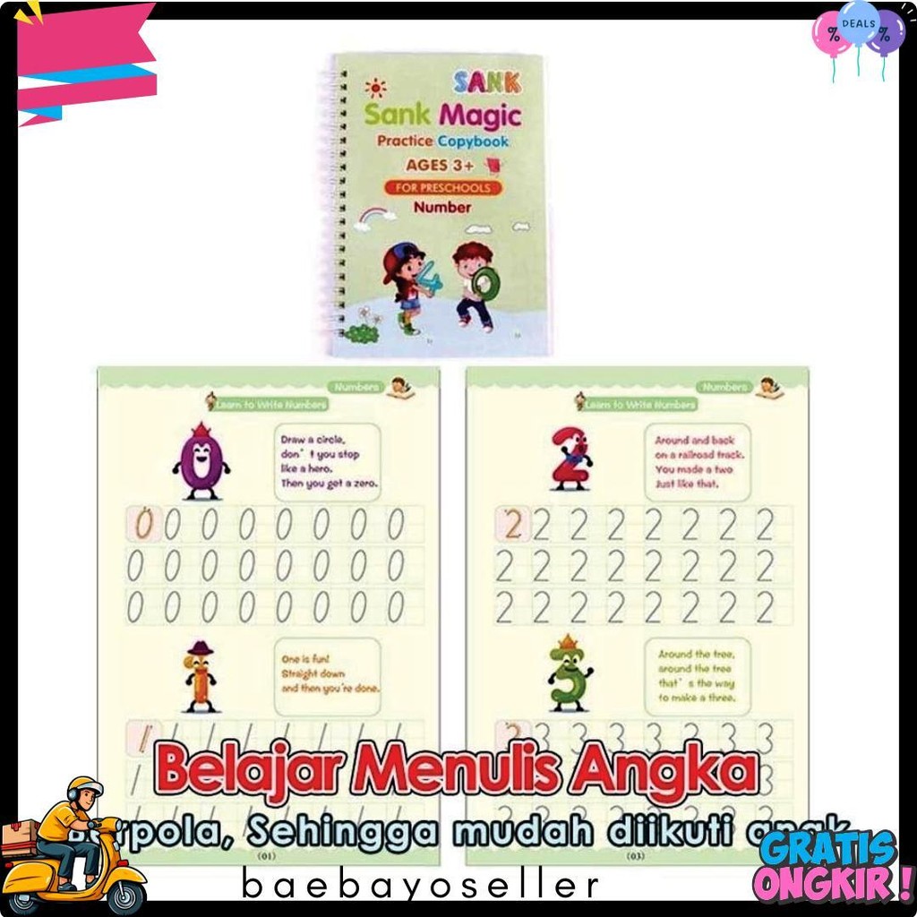 

Sank Magic Book ( Isi 4 Buku + Pulpen + Refill ) Buku Belajar Menulis Menggambar Edukasi Anak Flash Sale! Diskon Hingga 70%