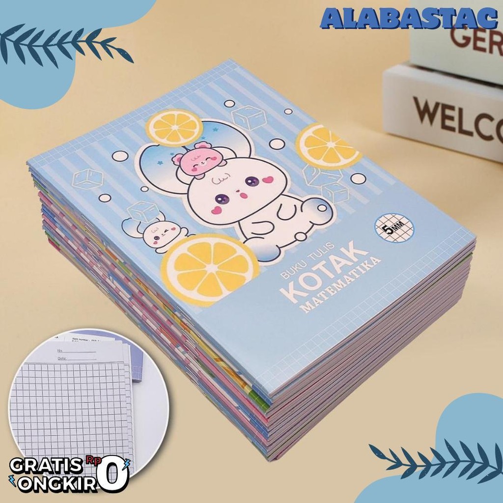 

5Mm Grid Buku Tulis 38 Lembar Buku Tulis Kotak Kecil Anak Anjing Pola Motif Kartun Lucu Matematika Notebook Kelas Bawah 4/8Pcs Diskon